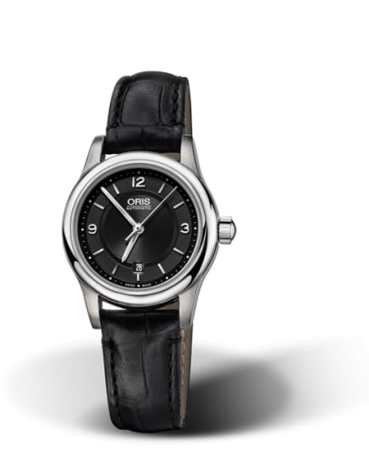 Oris Classic Date Lady 28.5 Stainless Steel - Black