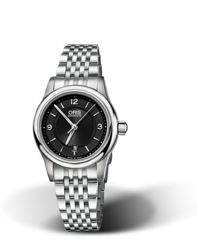 Oris Classic Date Lady 28.5 Stainless Steel / Black / Bracelet