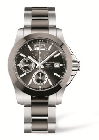Longines Conquest Chronograph Grey Ceramic