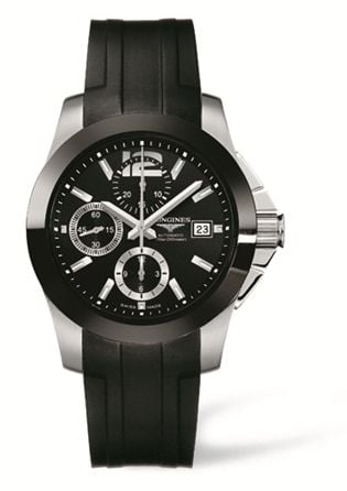 Longines Conquest Chronograph Ceramic Rubber