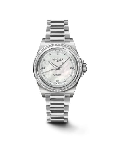 Longines Conquest 34 Stainless Steel - Diamond / MOP / Bracelet
