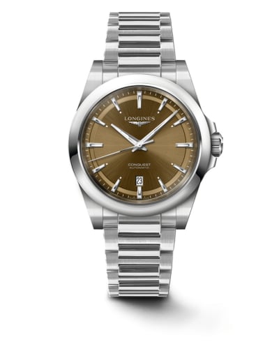 Longines Conquest 41 Stainless Steel / Brown / Bracelet