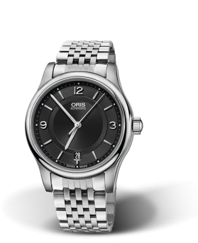 Oris Classic Date 37 Stainless Steel / Black / Bracelet