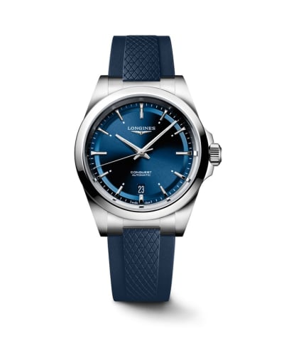 Longines Conquest 38 Stainless Steel / Blue / Rubber