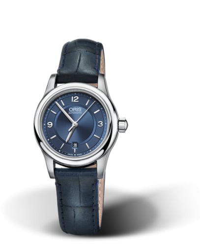 Oris Classic Date Lady 28.5 Stainless Steel / Blue