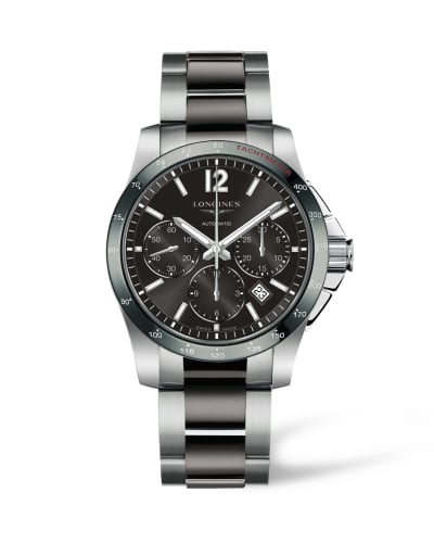 Longines Conquest Chronograph Automatic 41mm Ceramic Grey