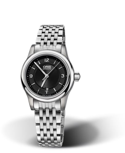 Oris Classic Date Lady 28.5 Stainless Steel / Black / Bracelet