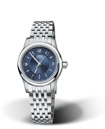 Oris Classic Date Lady 28.5 Stainless Steel / Blue / Bracelet