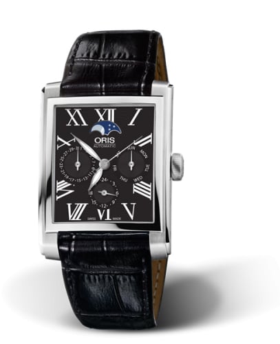 Oris Rectangular Complication Stainless Steel / Black - Roman