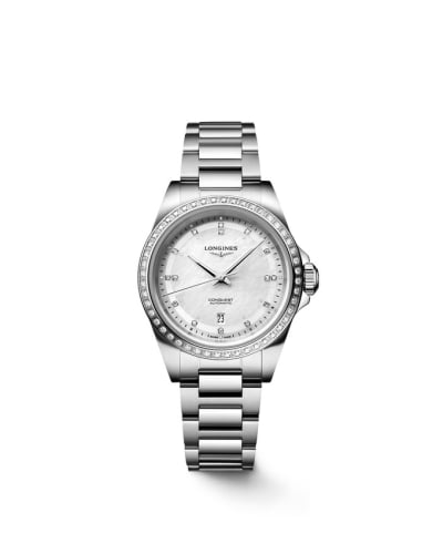 Longines Conquest 30 Stainless Steel - Diamond / MOP - Diamond / Bracelet