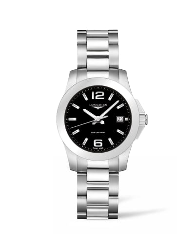 Longines Conquest Quartz 34 Stainless Steel / Black
