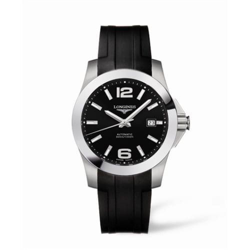 Longines Conquest Automatic 41mm Black Rubber