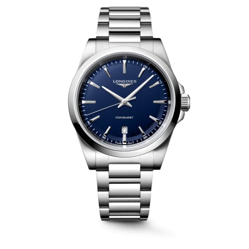 Longines Conquest Quartz 41 Stainless Steel / Blue / Bracelet