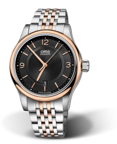Oris Classic Date 42 Stainless Steel - Rose Gold / Black / Bracelet