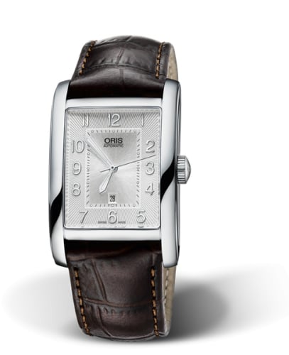 Oris Rectangular Date 30 Stainless Steel / Silver - Arabic