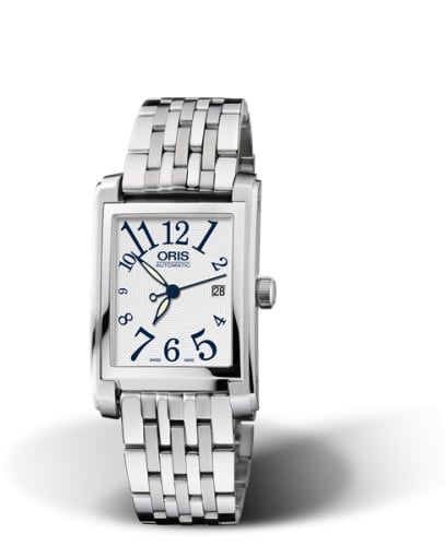 Oris Rectangular Date 24.5 Stainless Steel / Silver - Arabic / Bracelet