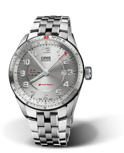 Oris Audi Sport GMT Stainless Steel / Silver / Bracelet