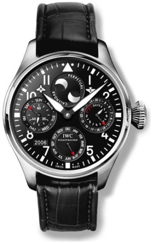 IWC Schaffhausen Big Pilot Perpetual Calendar Stainless Steel / Black / Association Monegasque Contre Myopathie
