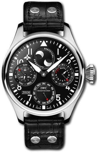 IWC Schaffhausen Big Pilot Perpetual Calendar Stainless Steel / Black / Bucherer