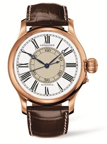 Longines Weems Second-Setting Watch Pink Gold Roman