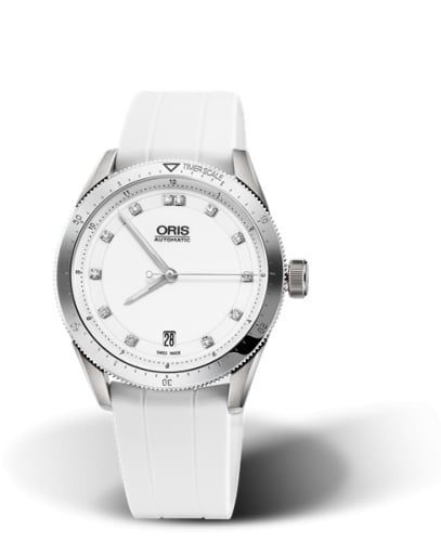 Oris Artix GT Date Stainless Steel / White - Diamond / Rubber