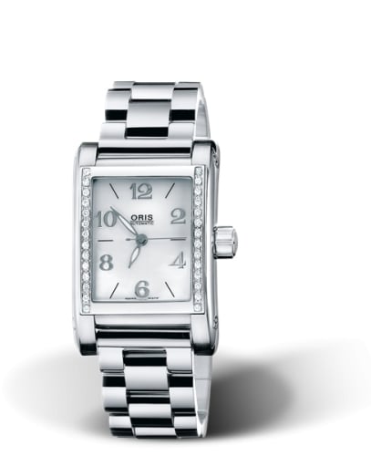 Oris Rectangular Diamonds 24 Stainless Steel / MOP / Bracelet