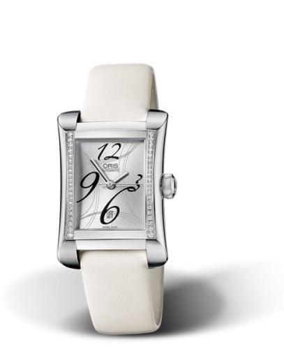 Oris Rectangular Date Diamonds 25.9 Stainless Steel / Silver