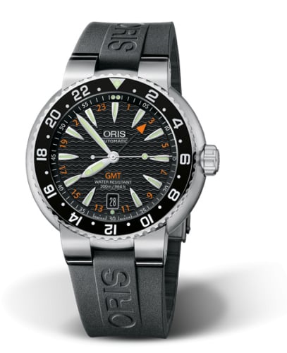 Oris Divers GMT Date Stainless Steel / Black / Rubber