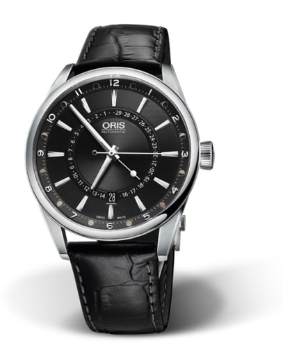Oris Artix Pointer Moon Date Stainless Steel / Black