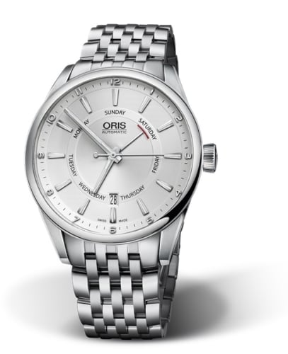 Oris Artix Pointer Day Date Stainless Steel / Silver / Bracelet