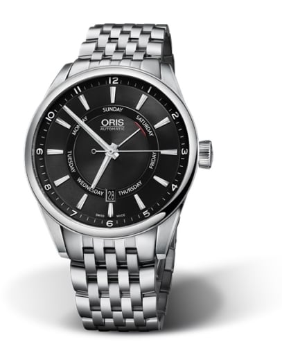 Oris Artix Pointer Day Date Stainless Steel / Black / Bracelet