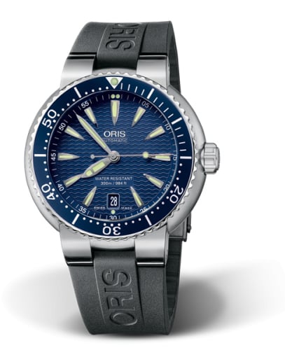 Oris Divers Date Stainless Steel / Blue / Rubber
