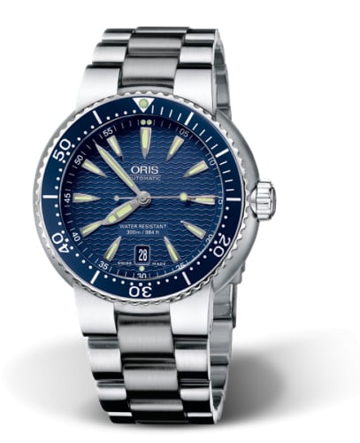 Oris Divers Date Stainless Steel / Blue / Bracelet