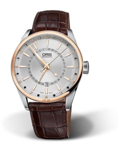 Oris Artix Pointer Moon Date Stainless Steel - Rose Gold / Silver