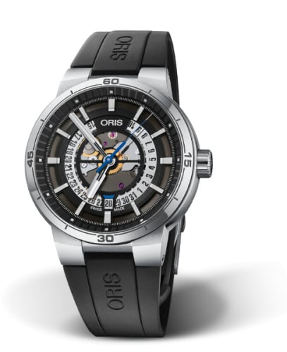 Oris TT1 Engine Date Stainless Steel / Skeleton / Rubber
