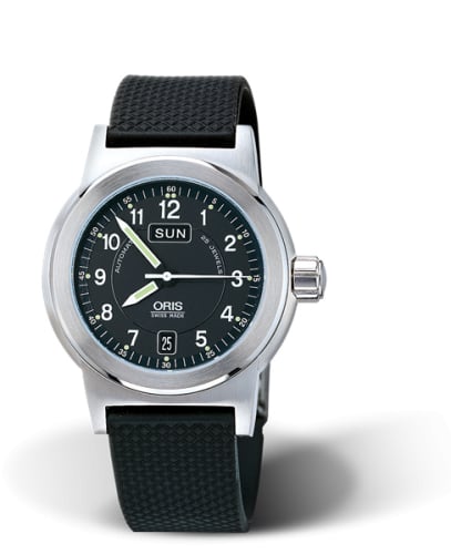 Oris BC3 Day Date 40 Stainless Steel / Black / Rubber