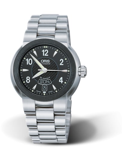 Oris TT1 Day Date Stainless Steel - Rubber / Black / Bracelet