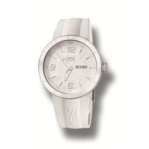 Oris TT1 Day Date Stainless Steel - Ceramic / White / Rubber