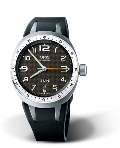Oris TT3 Day Date Titanium / Brown / Rubber