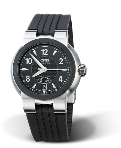 Oris TT1 Day Date Stainless Steel - Rubber / Black / Rubber