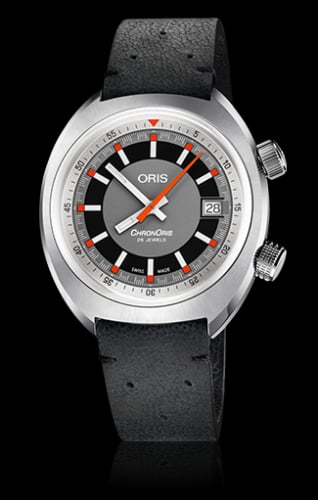 Oris Chronoris Date / Grey / Black Leather