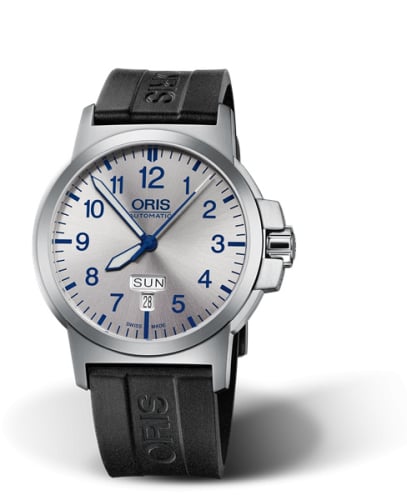 Oris BC3 Advanced Day Date Stainless Steel / Silver / Rubber