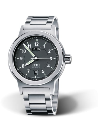 Oris BC3 Day Date 42 Stainless Steel / Black / Bracelet
