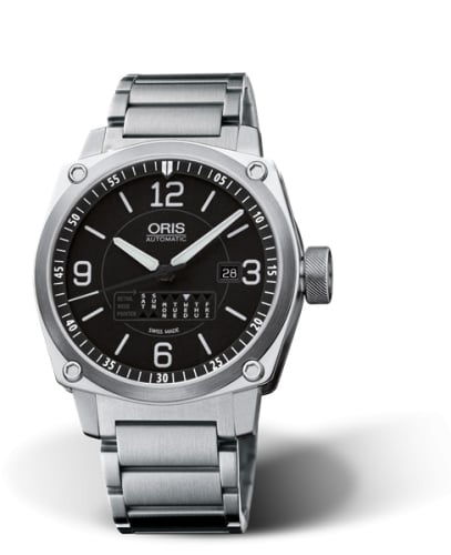 Oris BC4 Retrograde Day Stainless Steel / Black / Bracelet