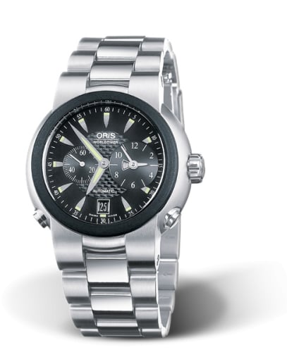 Oris TT1 Worldtimer Stainless Steel - Rubber / Black / Bracelet
