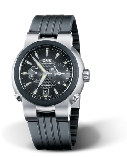 Oris TT1 Worldtimer Stainless Steel - Rubber / Black / Rubber