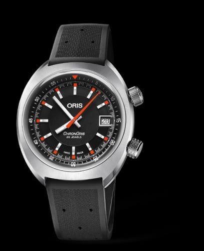Oris Chronoris Date / Black / Rubber