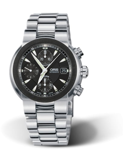 Oris TT1 Chronograph Stainless Steel - Rubber / Black / Bracelet