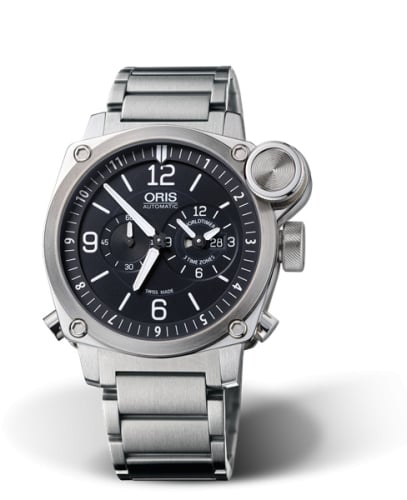 Oris BC4 Flight Timer Stainless Steel / Black / Bracelet