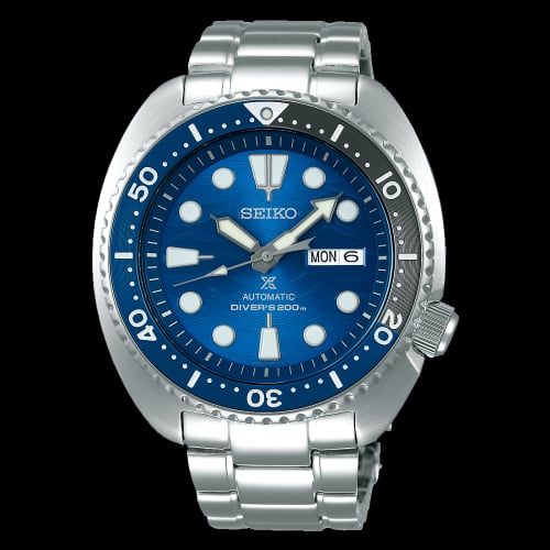 Seiko Prospex Diver Turtle Stainless Steel / Blue / Bracelet / Save the Ocean